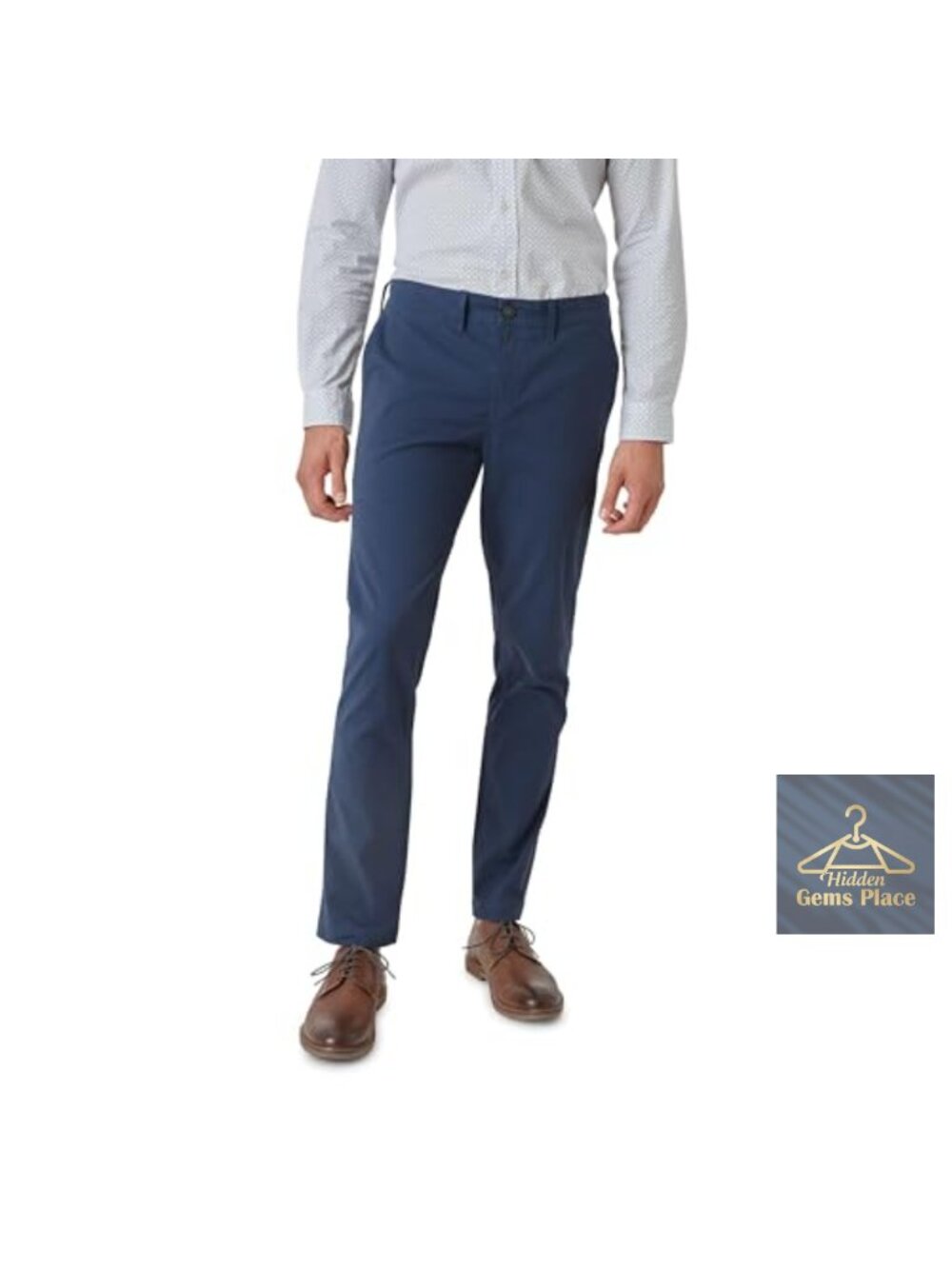 Mens Slim Fit Tapered Stretch Cotton Chino Pants Comfort Casual